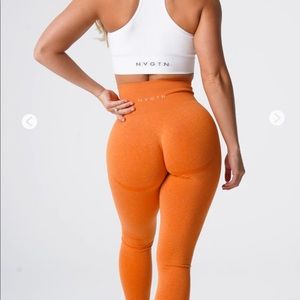 Burnt Orange Contour Seamless Leggings